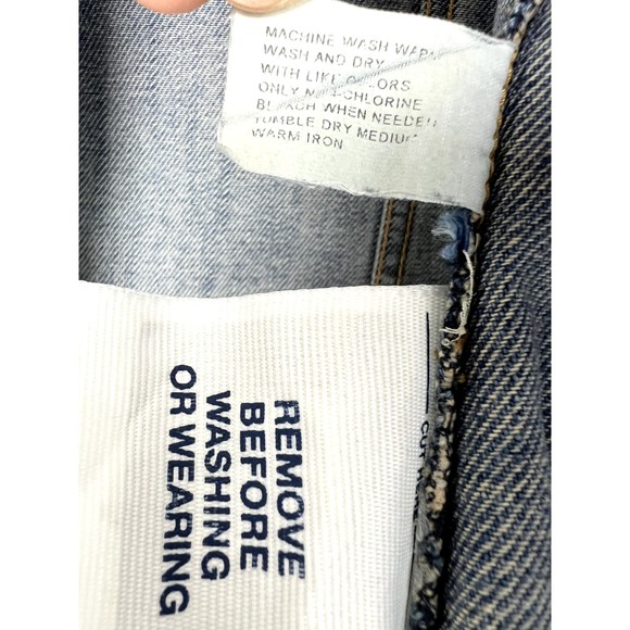 GAP Denim Jacket Womens Medium Blue Jean Trucker Cotton Coat Medium Wash Ladies - Picture 8 of 8